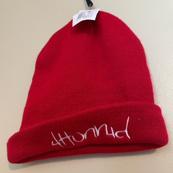 4Hunnid Red Cuff Beanie - Picture 1 of 2